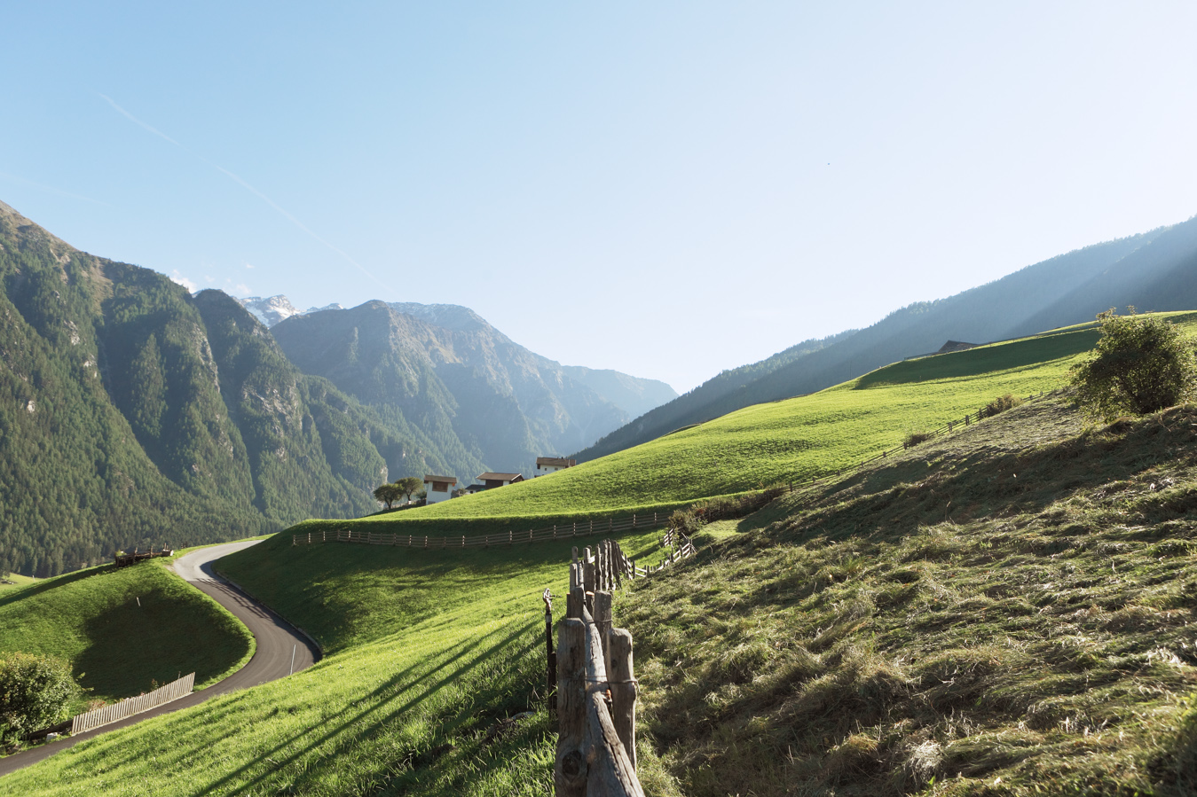 Der Vinschgau oberhalb von Martell Dorf